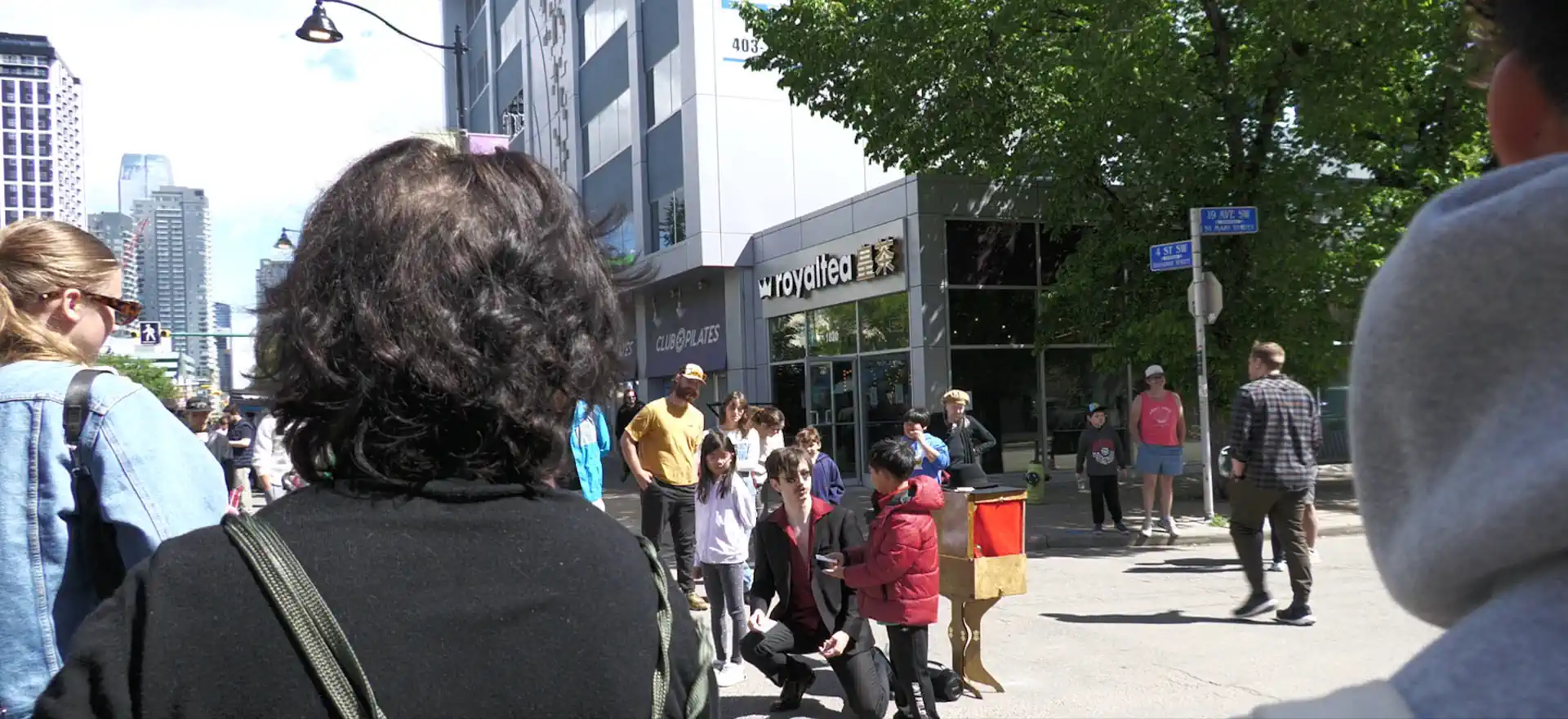 Children Enjoying Magician at Calgary Lilac Festival